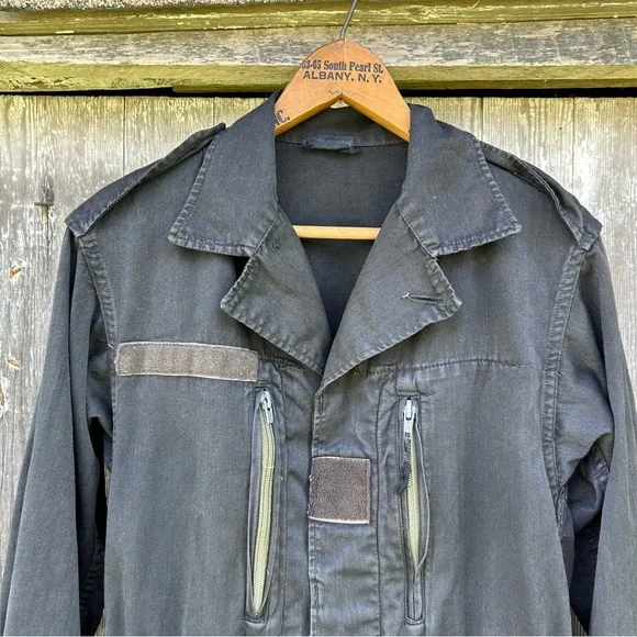 Vintage Black French Military Army Jacket - Picture 3 of 6